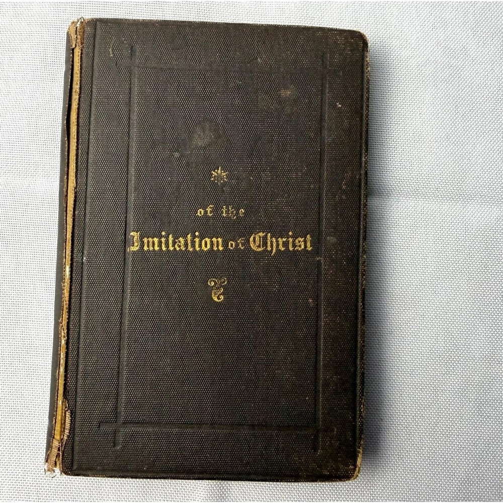 Antique 1872 Imitation of Christ Thomas a Kempis Rivingtons Baptism Inscription